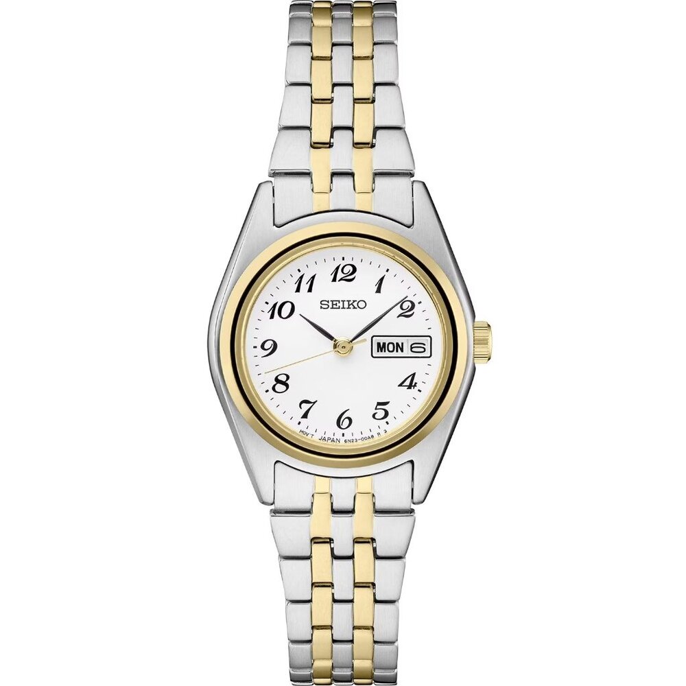 Seiko, Essentials Collection, Quartz Movement, Day/Date, Two tone case and brace